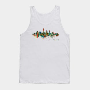 Cleveland Watercolor Skyline Tank Top